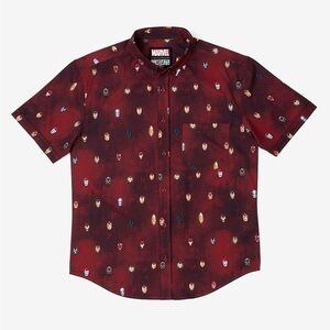 RSVLTS Marvel Iron Man Men's Red Short Sleeve Shirt size 4XL